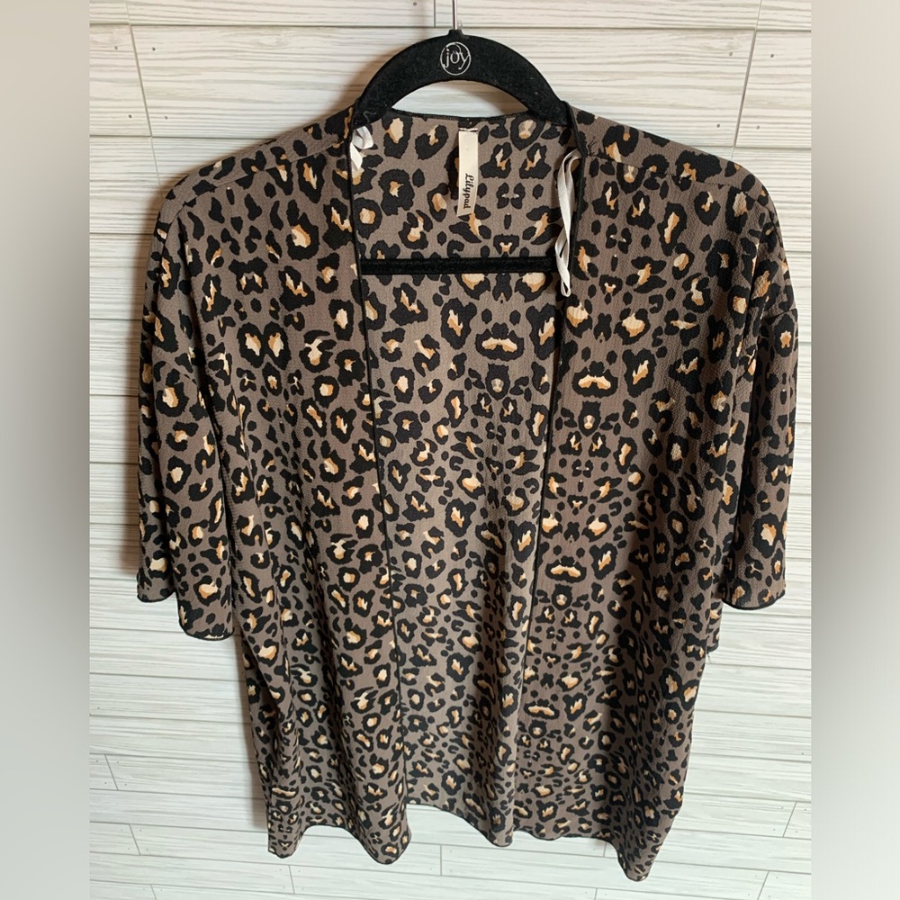 Lilypad Leopard Print cover up cardigan